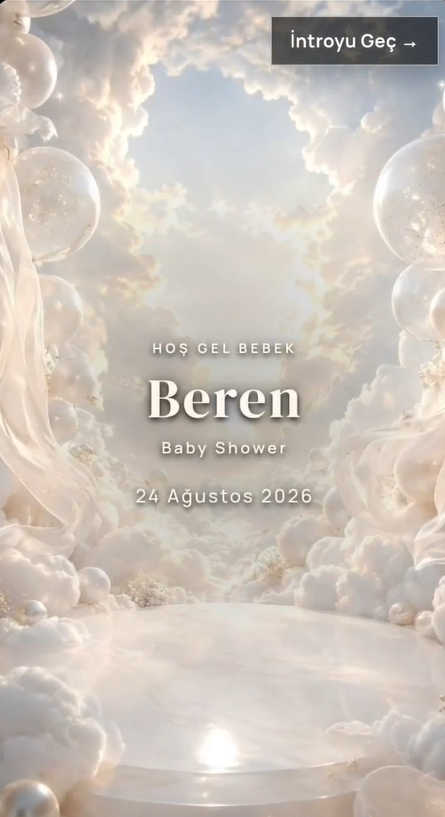 Cloud Baby – Baby Shower Dijital Davetiye | Hazır Tema