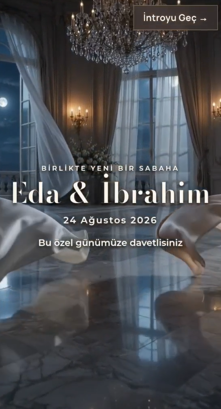 İlk Dans – Düğün Dijital Davetiye | Hazır Tema