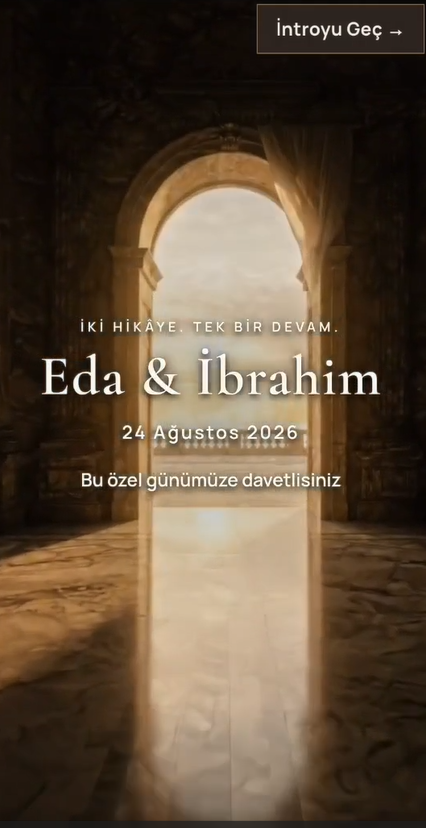 Birlikte – Düğün Dijital Davetiye | Hazır Tema