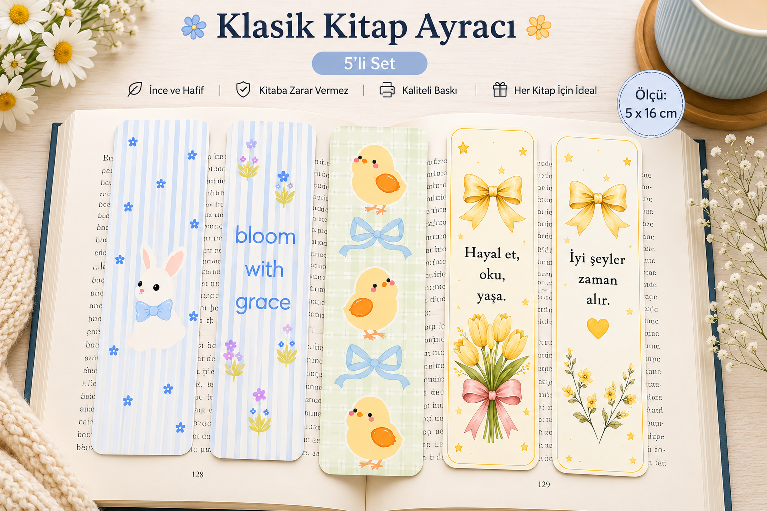 Bahar Esintisi – Klasik Kitap Ayracı 5’li Set